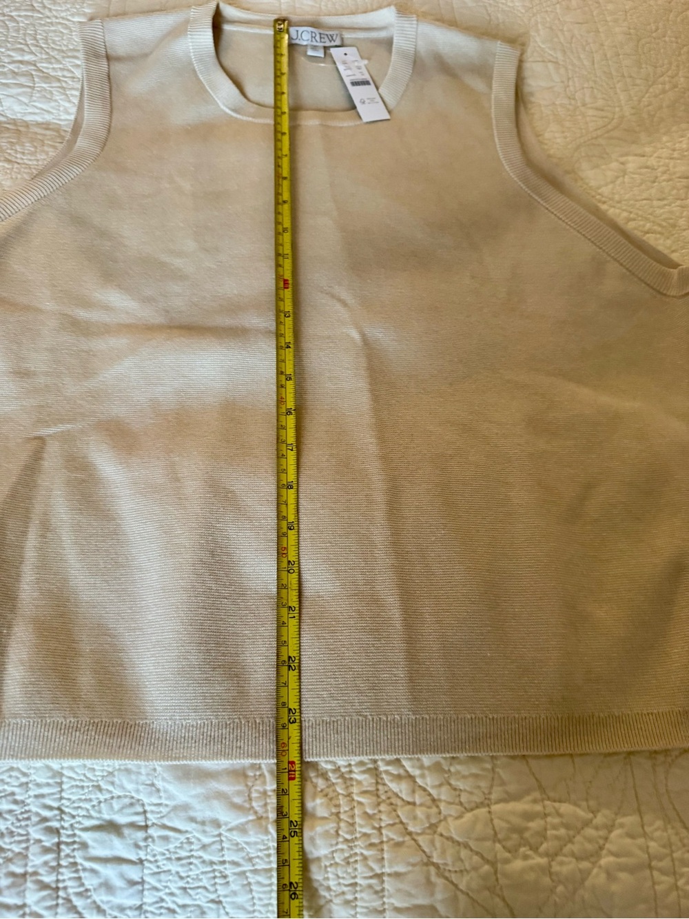 NWT J. Crew Sleeveless Knit Shell Lyocell Blend color “Natural” Size 3X - Picture 6 of 8